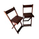 Ver imagem 3 de Conj 4 Banquetas Dobráveis para Bistro e Balcão em Madeira: Imbuia