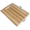 Kit Churrasco 2 Peças Garfo e Faca Cabo Madeira Longo + Tabua de Corte Bambu 33x23cm com Alça - 4