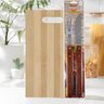 Kit Churrasco 2 Peças Garfo e Faca Cabo Madeira Longo + Tabua de Corte Bambu 33x23cm com Alça - 8