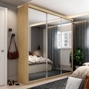 Ver imagem 1 de Guarda Roupa Casal Espelho 3 Portas em Perfect Lugano