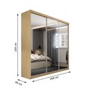 Ver imagem 4 de Guarda Roupa Casal Espelho 3 Portas em Perfect Lugano
