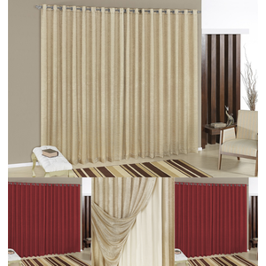 curtinas para quarto toda em cetim amassado com forro 3m franzida moderna linda