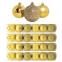 Ver imagem 1 de Conjunto 24 Bolas de Natal Dourado Tradicional Misto Glitter, Brilho e Fosca 6cm Prime