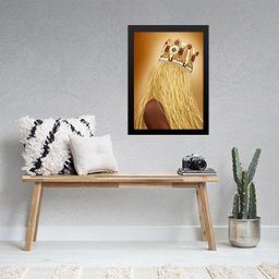 Quadro Orixá Obaluaê 45x34cm:madeira Preta - 2 Quadro Orixá Obaluaê 45x34cm:madeira Preta - 2