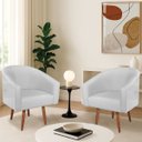 Ver imagem 1 de Kit 2 Poltronas Decorativa Jade Design Moderno Sala de Estar Quarto Escritório Confortável Luxo Pés