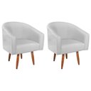 Ver imagem 5 de Kit 2 Poltronas Decorativa Jade Design Moderno Sala de Estar Quarto Escritório Confortável Luxo Pés