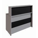 Ver imagem 5 de Balcão Atendimento Recepção Alto 90 Cm Escritório F5 Office Cor:cinza Sagrado com Preto