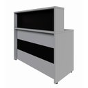 Ver imagem 4 de Balcão Atendimento Recepção Alto 90 Cm Escritório F5 Office Cor:cinza Sagrado com Preto