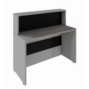 Ver imagem 2 de Balcão Atendimento Recepção Alto 90 Cm Escritório F5 Office Cor:cinza Sagrado com Preto