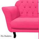 Ver imagem 7 de Namoradeira Decorativa Dália Couro Rosa Pink 2 Lugares Pés Madeira Mz Decor
