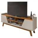 Ver imagem 2 de Rack para Tv até 65 Polegadas Mackenzie 2 Portas 1 Prateleira Off White/nature - Pnr Móveis