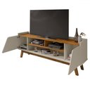 Ver imagem 3 de Rack para Tv até 65 Polegadas Mackenzie 2 Portas 1 Prateleira Off White/nature - Pnr Móveis