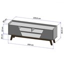 Ver imagem 4 de Rack para Tv até 65 Polegadas Mackenzie 2 Portas 1 Prateleira Off White/nature - Pnr Móveis