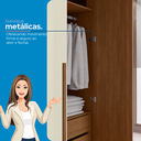 Ver mais imagens de Guarda Roupa Solteiro Ripado 4 Portas e 2 Gavetas Antony