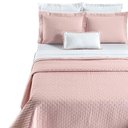Ver imagem 1 de Kit Cobre Leito Colcha Quality King 3 Peças Percale 200 Fios Bordado Rosa 100% Poliéster