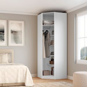Closet Modulado de Canto 45º sem Portas Altezza Belmax:branco