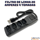 Ver imagem 2 de Filtro de Linha 20 Amperes 4 Tomadas Bivolt 4400w 20a