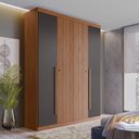 Ver imagem 2 de Guarda Roupa Solteiro Ripado 4 Portas 2 Gavetas Antony