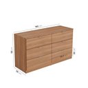 Ver imagem 2 de Cômoda Planejada 6 Gavetas Hera CabeCasa MadeiraOriginals Marrom/Louro