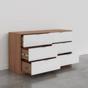 Ver imagem 7 de Cômoda Planejada 6 Gavetas Hera CabeCasa MadeiraOriginals Marrom/Louro/Algodão