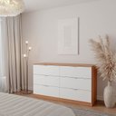 Ver imagem 1 de Cômoda Planejada 6 Gavetas Hera CabeCasa MadeiraOriginals Marrom/Louro/Algodão