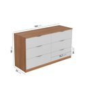 Ver imagem 2 de Cômoda Planejada 6 Gavetas Hera CabeCasa MadeiraOriginals Marrom/Louro/Algodão