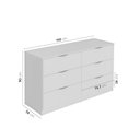 Ver imagem 2 de Cômoda Planejada 6 Gavetas Hera CabeCasa MadeiraOriginals Branco/Algodão