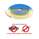 Ver imagem 3 de Fita Cob 252 Led's 10 Metros Ip44 220v 14w 3000k Liga Direto