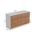 Ver imagem 2 de Cômoda Planejada 6 Gavetas Hera CabeCasa MadeiraOriginals Branco/Algodão/Louro