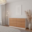 Ver imagem 1 de Cômoda Planejada 6 Gavetas Hera CabeCasa MadeiraOriginals Branco/Algodão/Louro