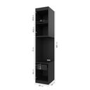 Ver imagem 4 de Mesa de Cabeceira Modular Esquerda 2 Portas 1 Gaveta Hera CabeCasa MadeiraOriginals Preto