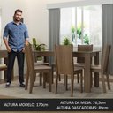 Ver imagem 4 de Conjunto Sala de Jantar Mesa Tampo de Vidro 6 Cadeiras Isla Madesa