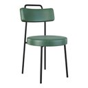 Ver imagem 7 de Kit 02 Cadeiras Sala de Jantar Kobe Estofada com Encosto Couríssimo Verde - Desk Design