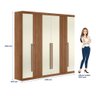 Guarda Roupa Casal Ripado 6 Portas 4 Gavetas Antony - 4