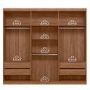 Ver imagem 7 de Guarda Roupa Casal Ripado 6 Portas 4 Gavetas Antony Marrom/Jatobá/Areia