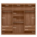 Ver imagem 6 de Guarda Roupa Casal Ripado 6 Portas 4 Gavetas Antony Marrom/Jatobá/Areia