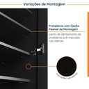 Ver imagem 6 de Guarda Roupa de Canto Reto Modular 3 Prateleiras 2 Gavetas Hera CabeCasa MadeiraOriginals