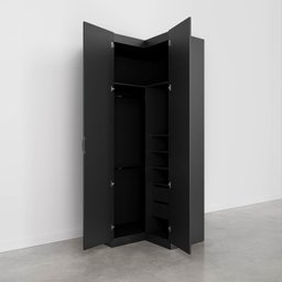 Guarda Roupa de Canto Reto Modular 3 Prateleiras 2 Gavetas Hera CabeCasa MadeiraMadeira - 10