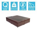 Ver imagem 2 de Base Cama Box Baú Bipartido Queen Size Corino Marrom 43x158x198