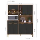 Ver imagem 4 de Armário de Cozinha 1,60mts Braga Freijó / Chumbo - Indekes