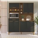 Ver imagem 2 de Armário de Cozinha 1,60mts Braga Freijó / Chumbo - Indekes