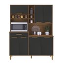 Ver imagem 1 de Armário de Cozinha 1,60mts Braga Freijó / Chumbo - Indekes