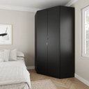 Ver imagem 1 de Guarda Roupa de Canto Closet Planejado com 6 Prateleiras Hera CabeCasa MadeiraOriginals Preto