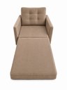 Ver imagem 4 de Poltrona Cama Solteiro 2 em 1 Conforto, Elegância Veludo:Capuccino