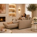 Ver imagem 3 de Poltrona Cama Solteiro 2 em 1 Conforto, Elegância Veludo:Capuccino