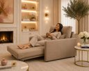 Ver imagem 3 de Poltrona Cama Solteiro 2 em 1 Conforto, Elegância Veludo:Capuccino