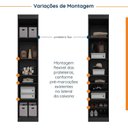 Ver imagem 5 de Guarda Roupa 1 Porta 6 Prateleiras Hera CabeCasa MadeiraOriginals Preto