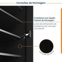 Ver imagem 6 de Guarda Roupa Planejado 1 Porta com Espelho 6 Prateleiras Hera CabeCasa MadeiraOriginals Preto