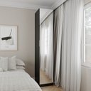 Ver imagem 1 de Guarda Roupa Planejado 1 Porta com Espelho 6 Prateleiras Hera CabeCasa MadeiraOriginals Preto