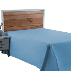 Lençol Casal sem Elástico Algodão 300 Fios Cama Box Padrão:azul Bebe